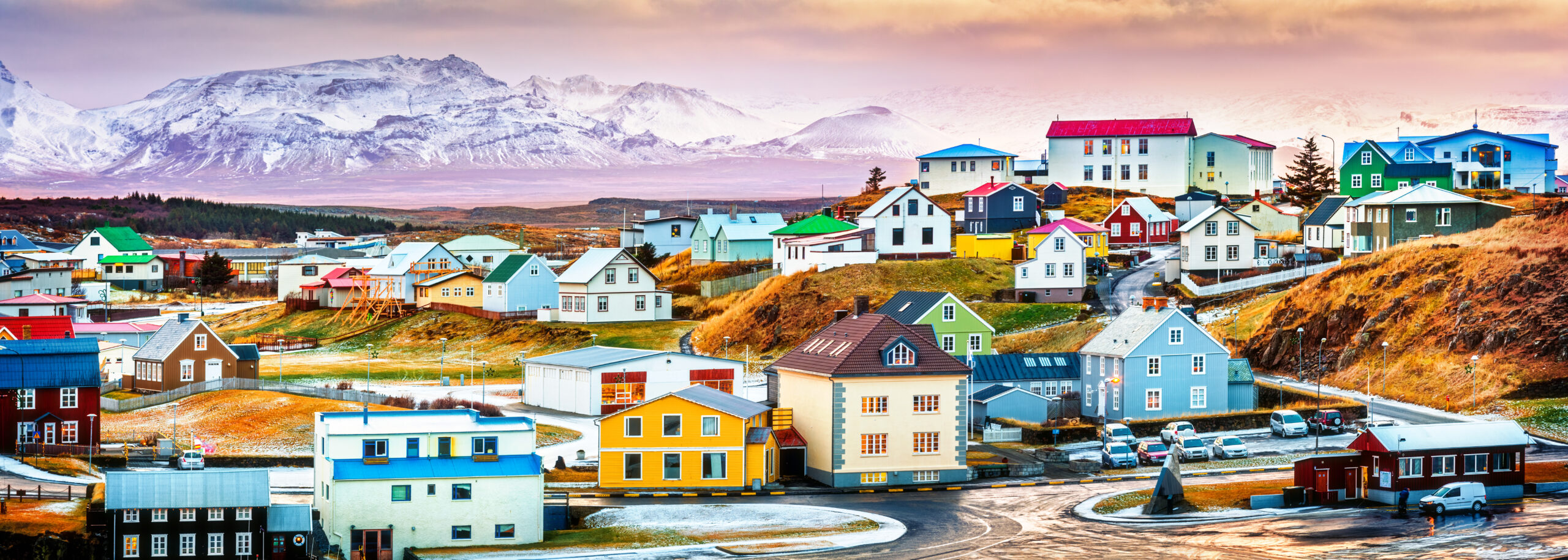 Stykkisholmur,Colorful,Icelandic,Houses.,Stykkisholmur,Is,A,Town,Situated,In